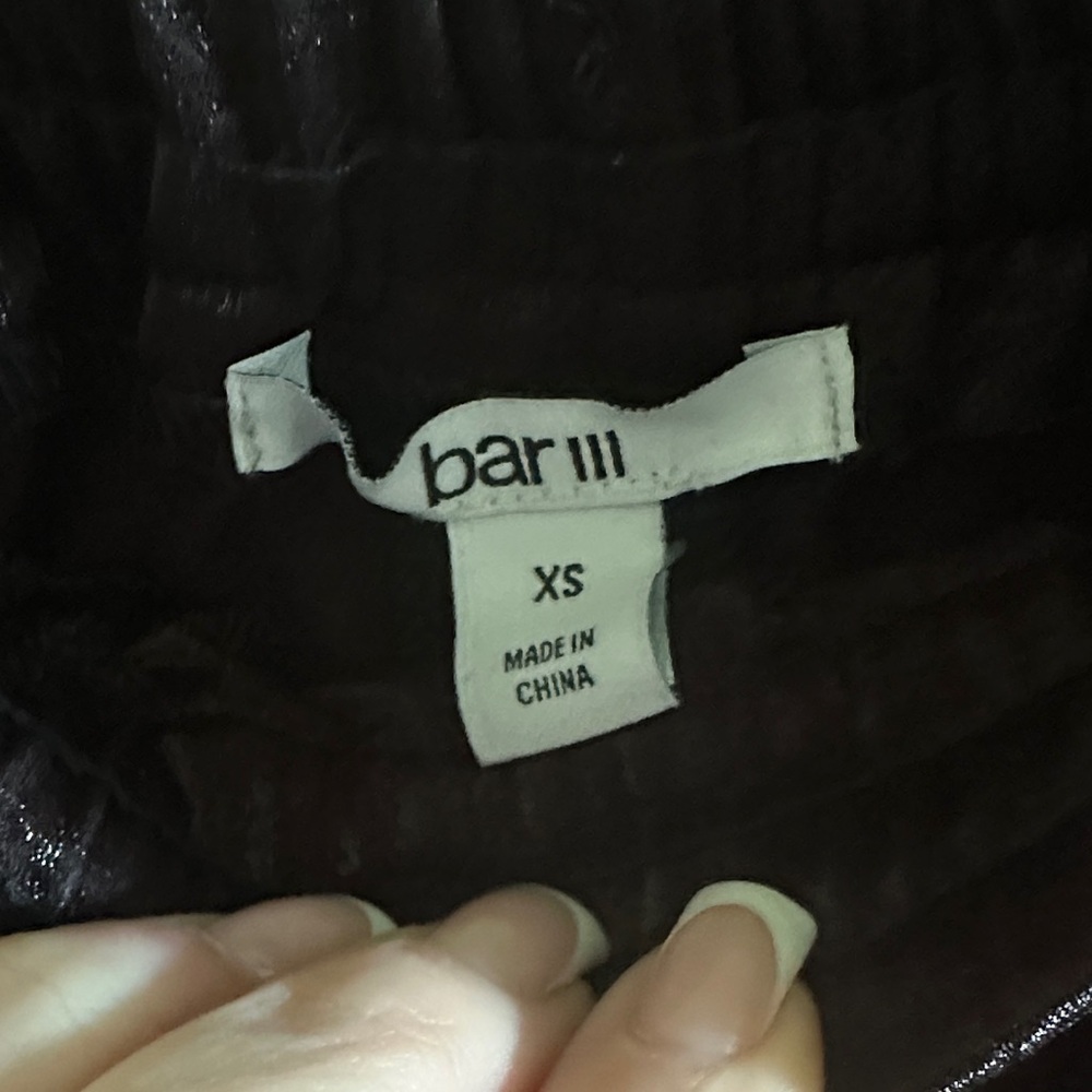 Bar III Shimmering Black Skirt XS NWT - Picture 3 of 8